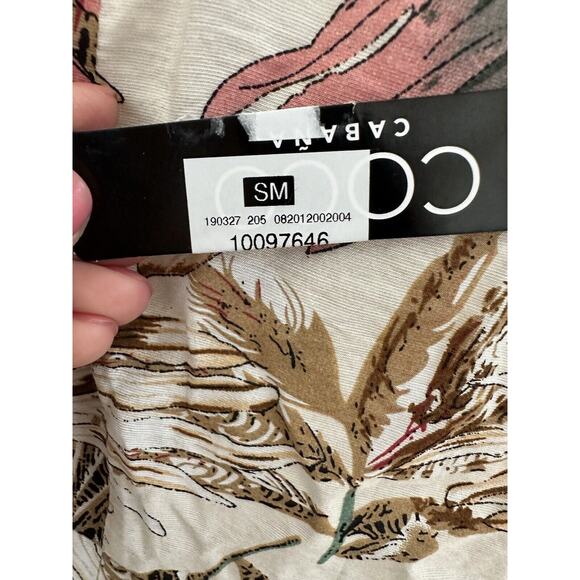 Coco Cabana Sleeveless Flutter Sleeve Leaf Shift Dress Size Large NWT - Picture 4 of 10